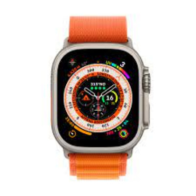 APPLE Watch Ultra GPS + Cellular 49mm Titanium Case with Orange Alpine Loop Large